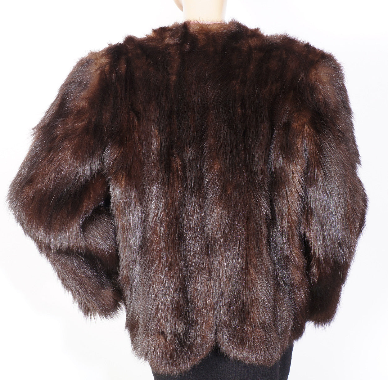 Vintage 1940s Beaver Fur Jacket Abraham Straus New York M - Poppy's Vintage Clothing