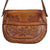 Vintage 1960s Hippie Tooled Leather Purse Boho Saddle Bag Acorns &amp; Oak Leaves - Poppy's Vintage Clothing
