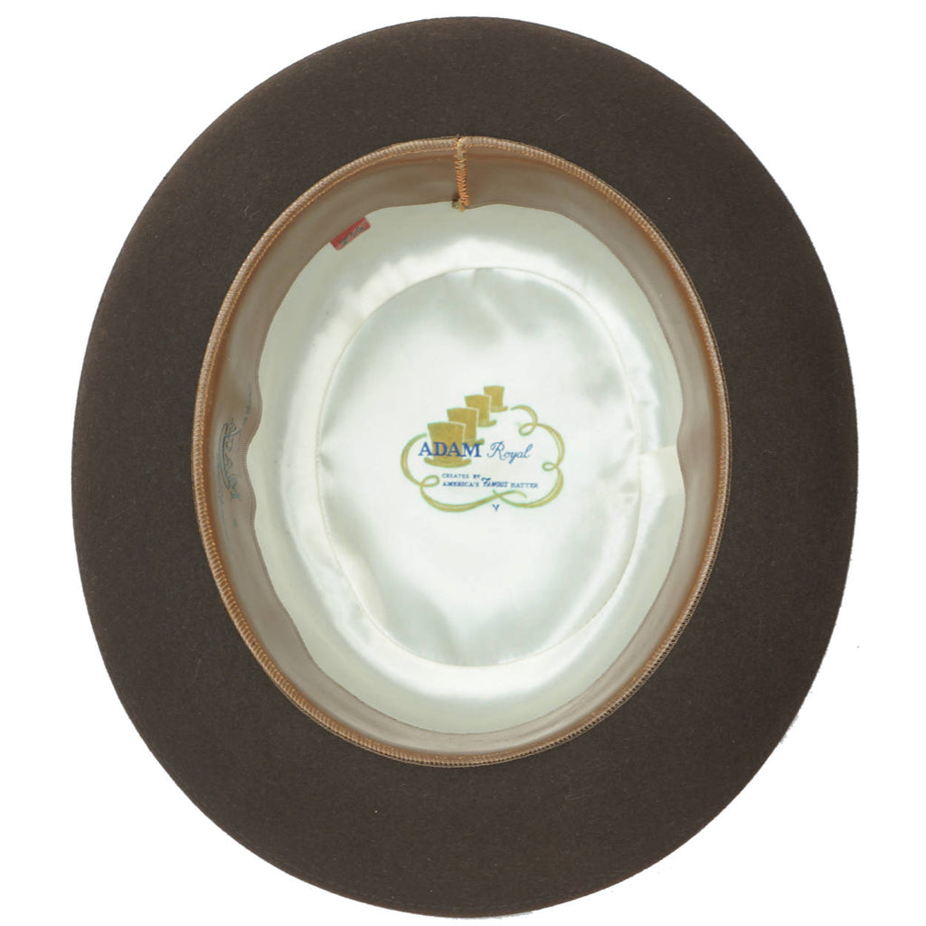 Vintage Adam Pork Pie Hat 1940s 50s Flat Fedora Style 7 1/4 - Poppy's Vintage Clothing