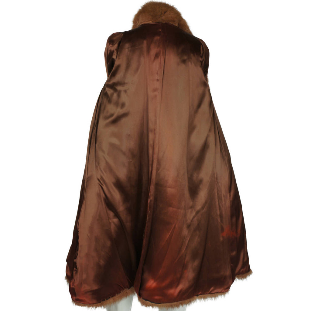 Glamorous 1950s Sheepskin Coat Tescan Admoir Fur Stephen Adler London Ladies M - Poppy's Vintage Clothing