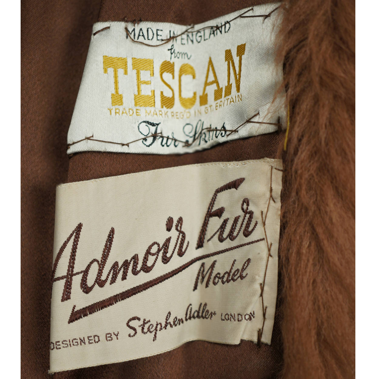 Glamorous 1950s Sheepskin Coat Tescan Admoir Fur Stephen Adler London Ladies M - Poppy's Vintage Clothing