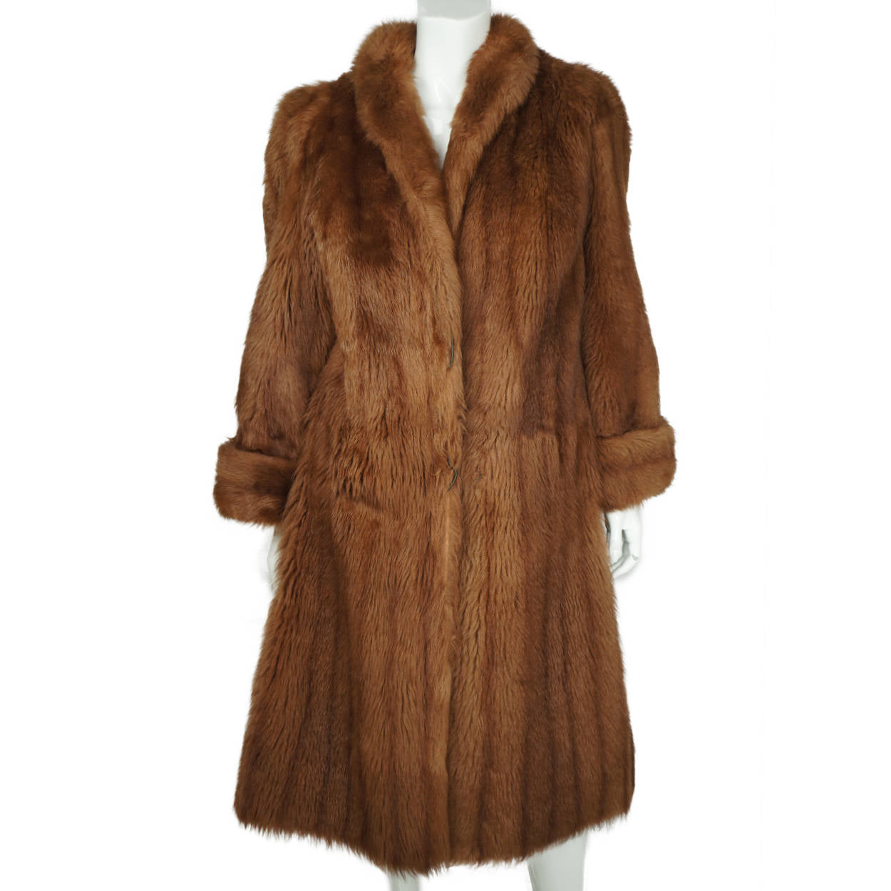 Glamorous 1950s Sheepskin Coat Tescan Admoir Fur Stephen Adler London Ladies M - Poppy's Vintage Clothing