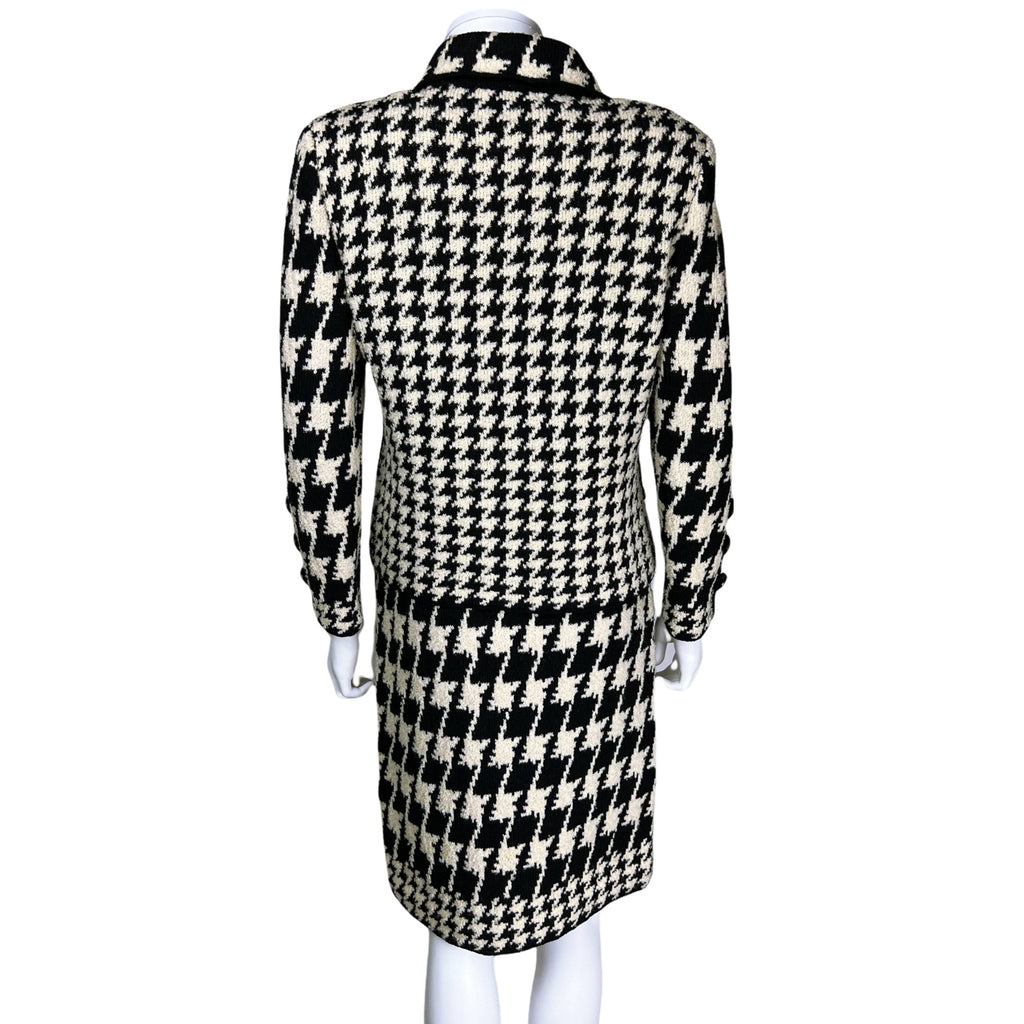 Vintage 1980s Ladies Suit Knit Wool Adolfo at Saks 5th Ave M