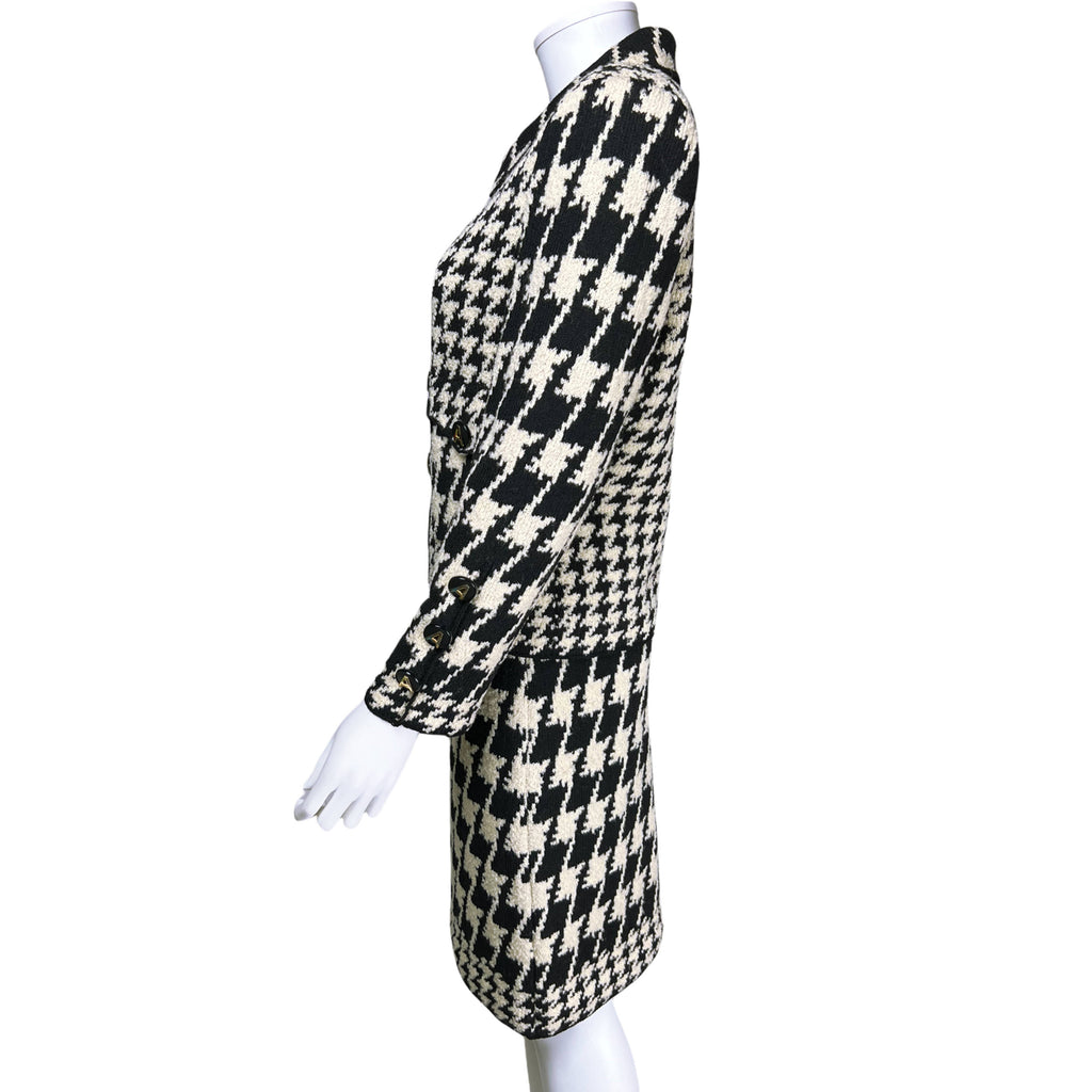 Vintage 1980s Ladies Suit Knit Wool Adolfo at Saks 5th Ave M