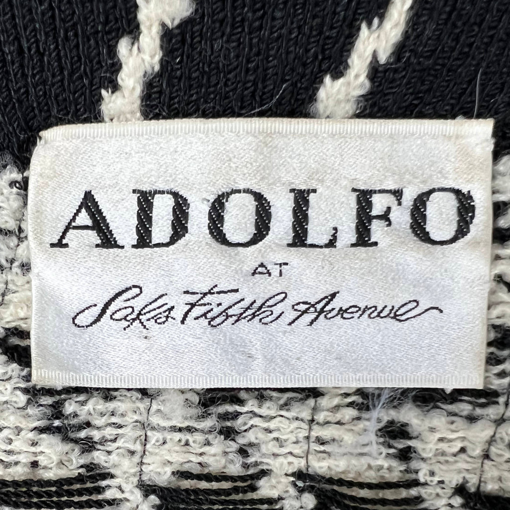 Vintage 1980s Ladies Suit Knit Wool Adolfo at Saks 5th Ave M