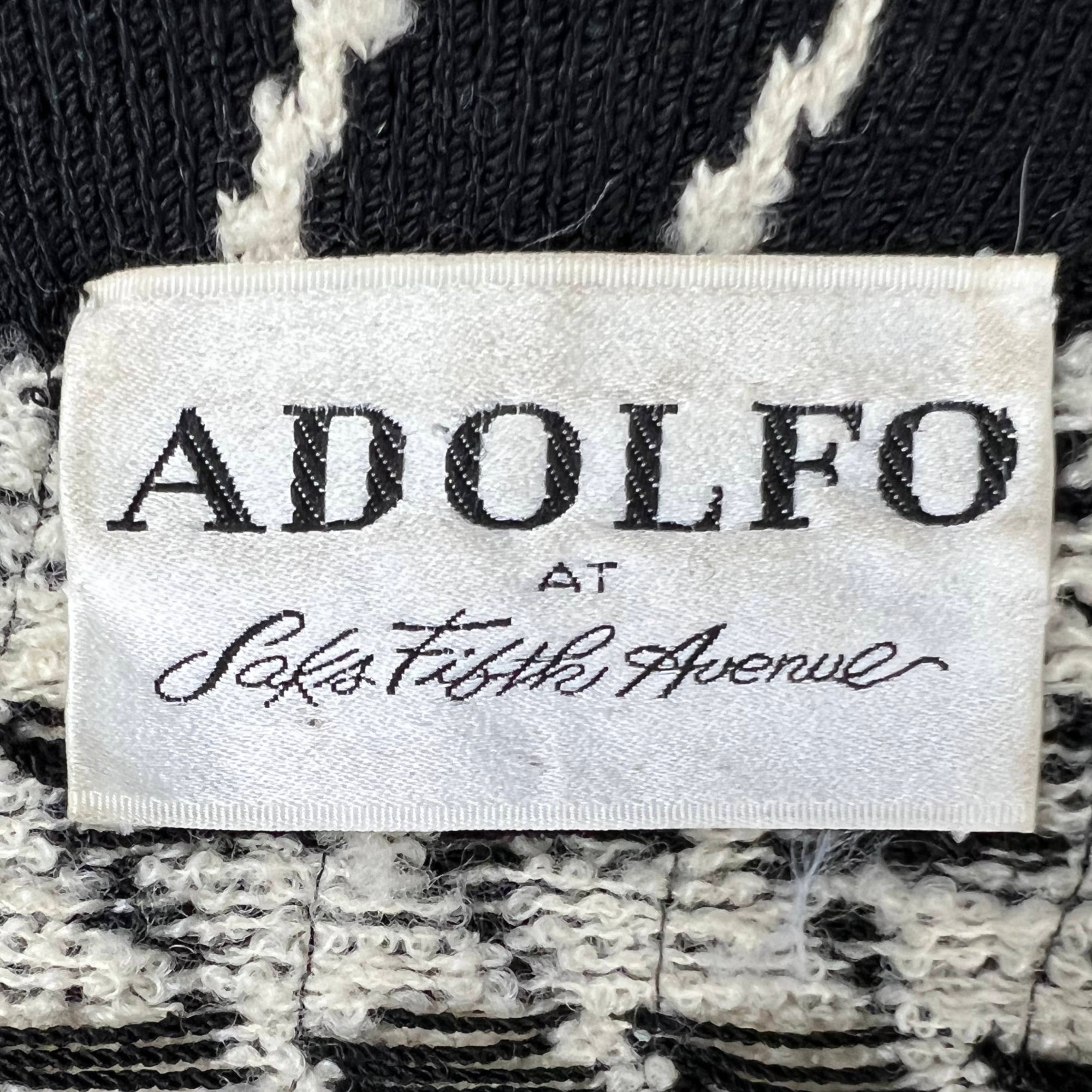 Vintage 1980s Ladies Suit Knit Wool Adolfo at Saks 5th Ave M