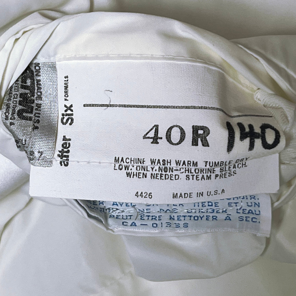 Vintage 1980s Miami Vice Jacket White Heat After Six Size 40