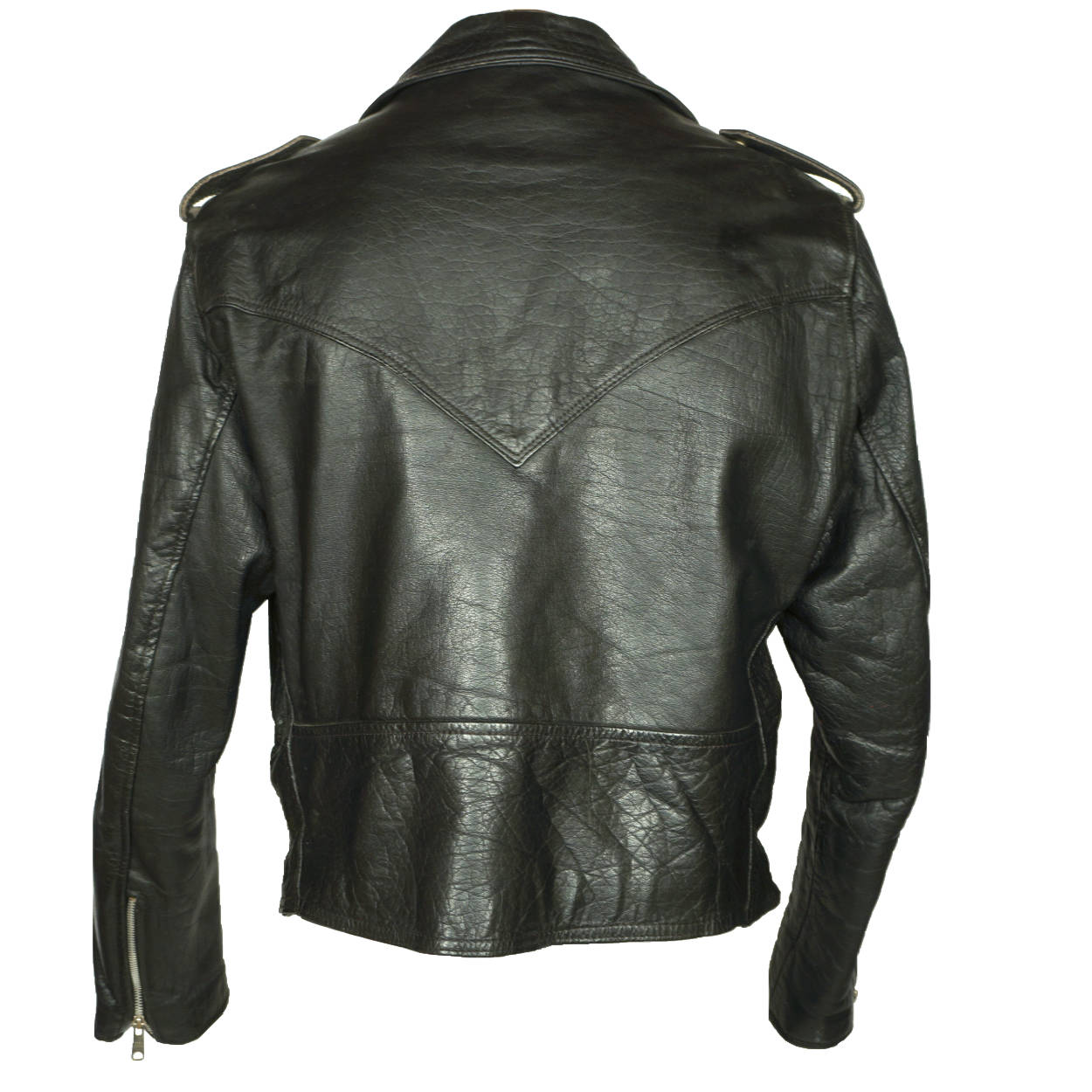 Vintage 1960s Leather Motorcycle Jacket Amer Sport Montreal Size 42 - Poppy's Vintage Clothing