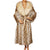 Vintage Faux Fur Leopard Print Coat 1970s American Hustle Style Ladies Size M - Poppy's Vintage Clothing