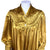 Vintage 1950s Dressing Gown Gold Satin Robe Ann Gordon Sz L