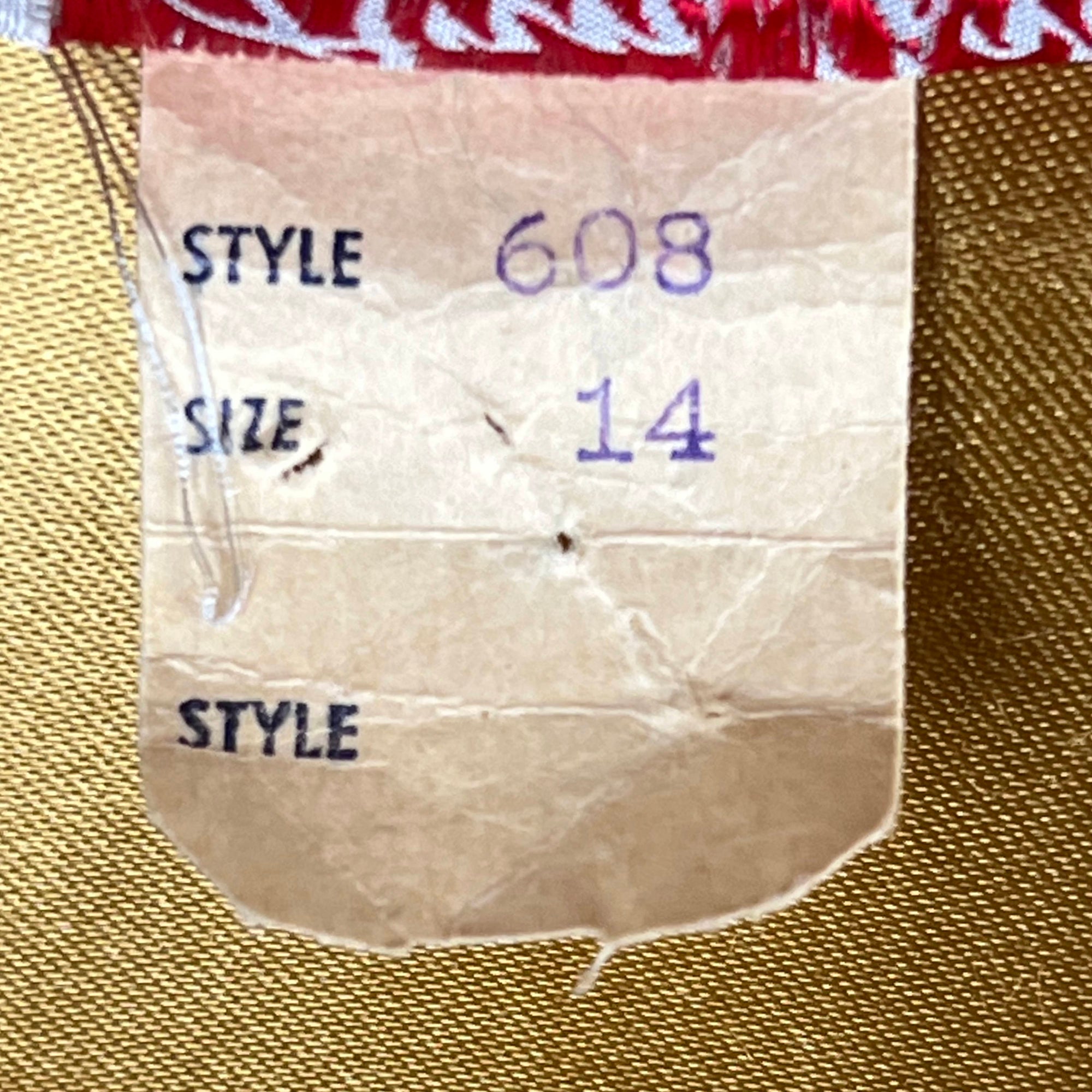 Vintage 1950s Dressing Gown Gold Satin Robe Ann Gordon Sz L