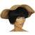 Vintage 1950s Straw Hat Irregular Brim Anny Gardens Montreal Size M - Poppy's Vintage Clothing