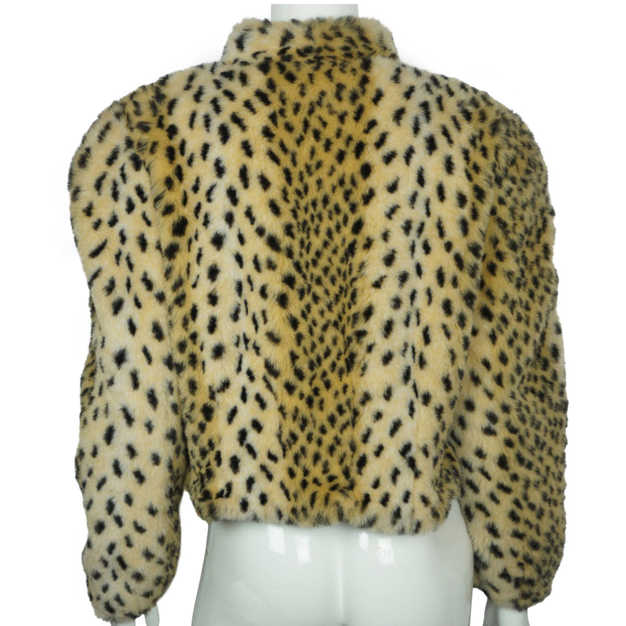 Vintage 80s Faux Fur Jacket Leopard Print Ladies Size M - Poppy's Vintage Clothing
