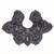 Antique Victorian Black Lace Collar - Bobbin Lace - Poppy's Vintage Clothing