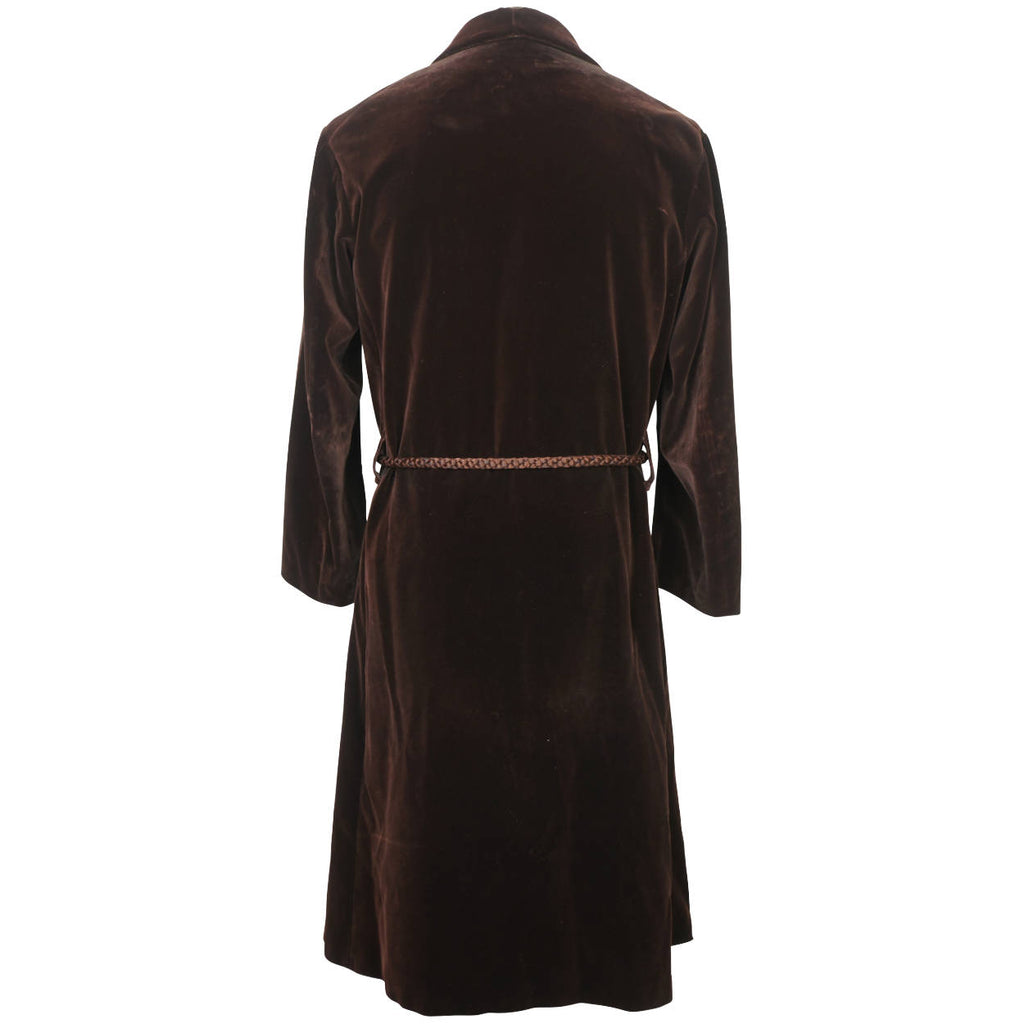 Vintage 1910s 20s Mens Dressing Gown Brown Velvet Size M Poppy's Vintage Clothing Vintage 1910s 20s Mens Dressing Gown Brown Velvet Size M Poppy's Vintage Clothing