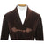 Vintage 1910s 20s Mens Dressing Gown Brown Velvet Size M - Poppy's Vintage Clothing