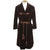 Vintage 1910s 20s Mens Dressing Gown Brown Velvet Size M - Poppy's Vintage Clothing