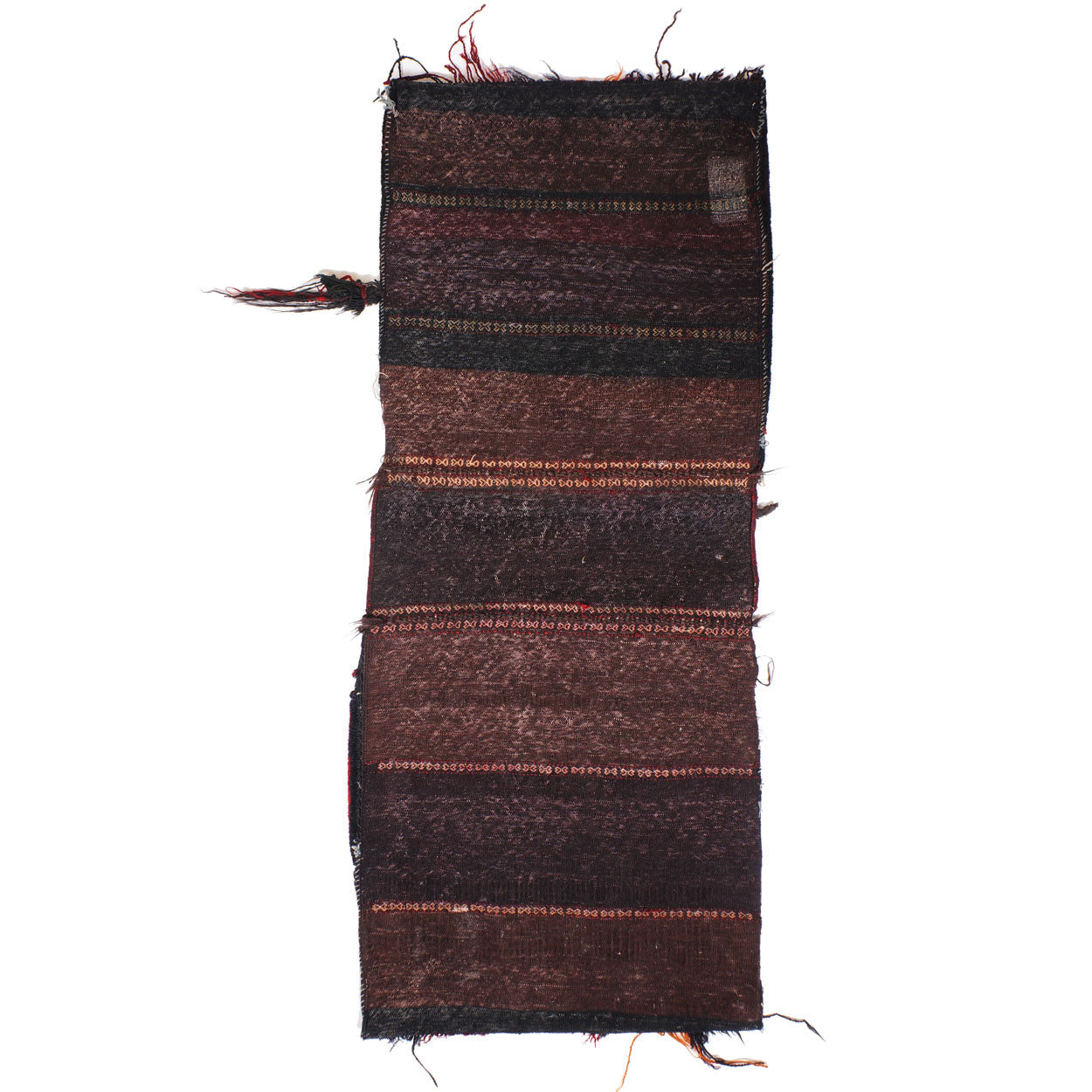 Antique Tribal Kilim Carpet Timuri Baluch Khorjun Saddle Bag Hand Knotted Wool - Poppy's Vintage Clothing