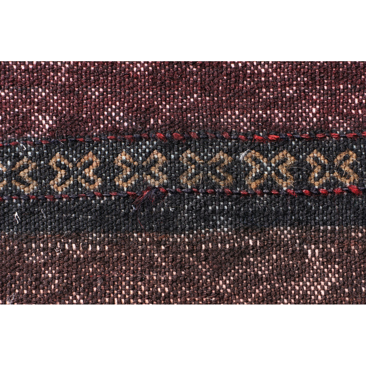 Antique Tribal Kilim Carpet Timuri Baluch Khorjun Saddle Bag Hand Knotted Wool - Poppy's Vintage Clothing