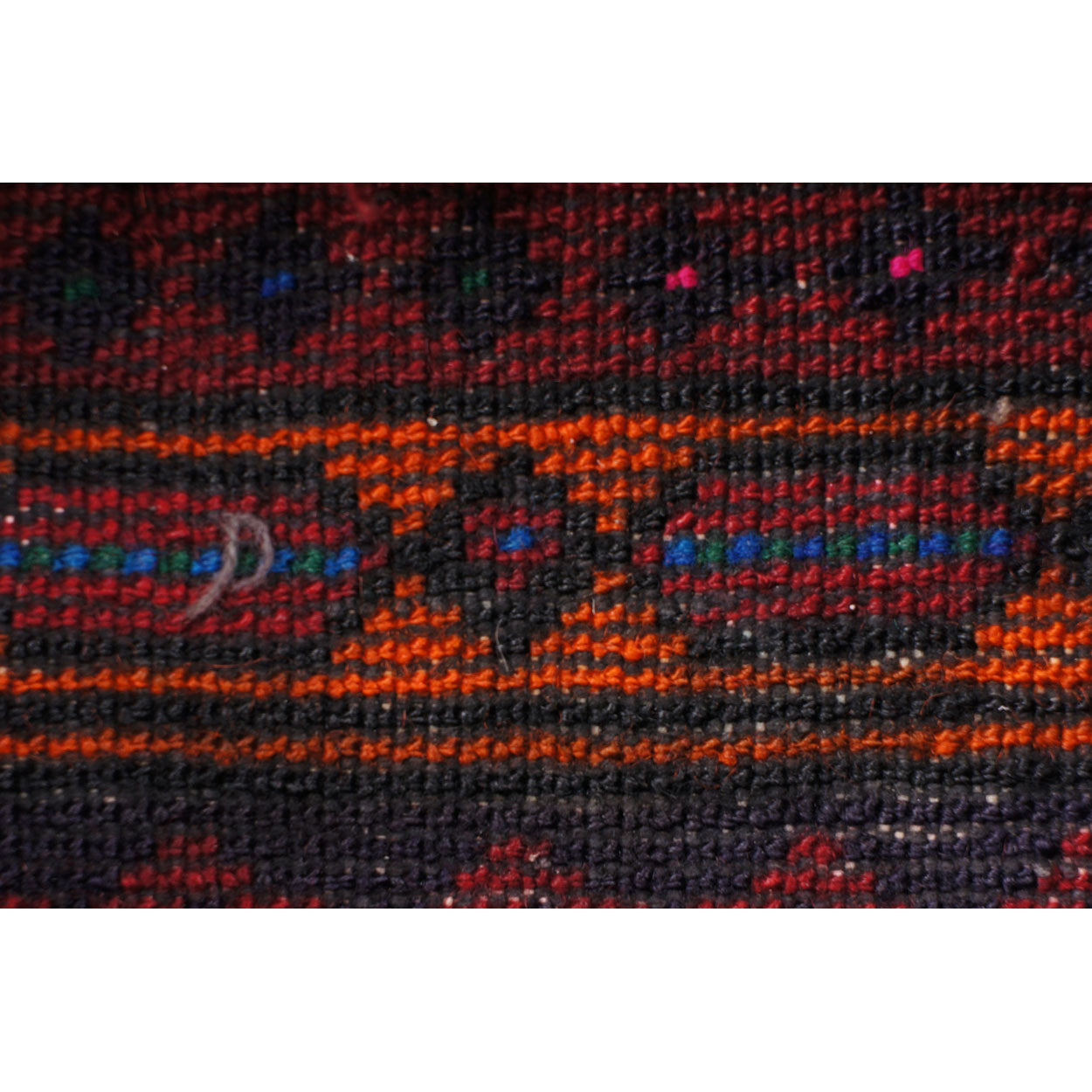 Antique Tribal Kilim Carpet Timuri Baluch Khorjun Saddle Bag Hand Knotted Wool - Poppy's Vintage Clothing