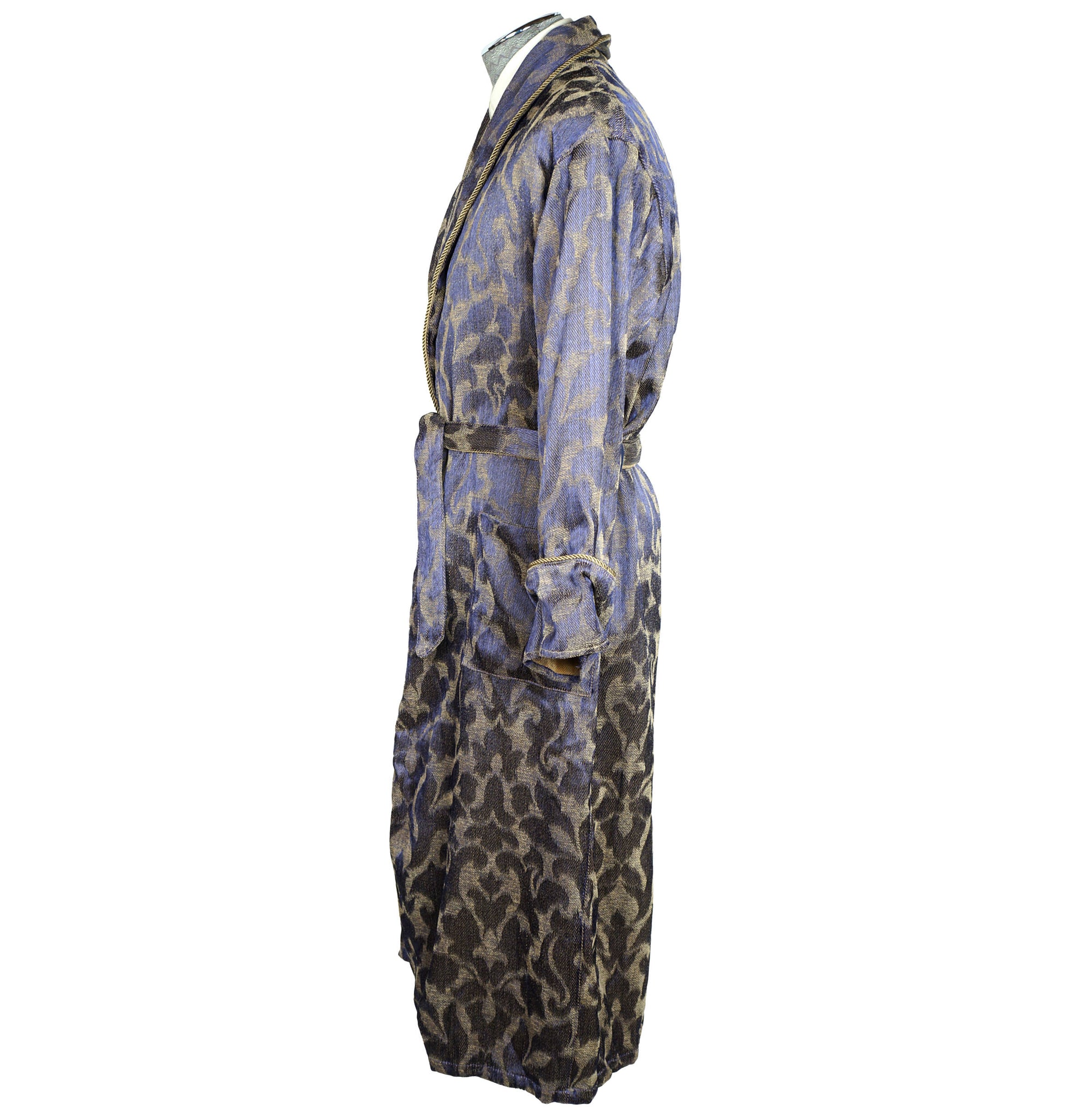 Vintage Mens Dressing Gown Lounging Robe 1910s 1920s Size M - Poppy's Vintage Clothing