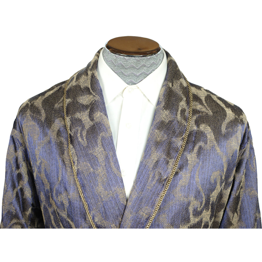 Vintage Mens Dressing Gown Lounging Robe 1910s 1920s Size M - Poppy's Vintage Clothing