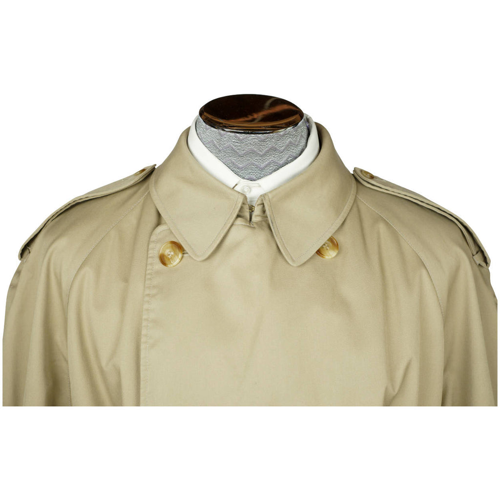 Vintage 70s Aquascutum Trench Coat Raincoat Mens Size XL - Poppy's Vintage Clothing