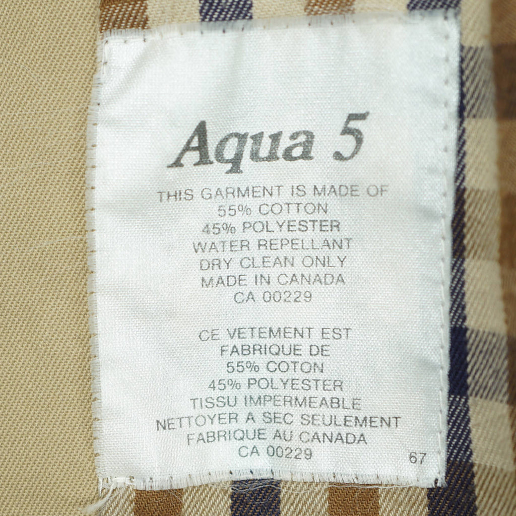 Vintage 70s Aquascutum Trench Coat Raincoat Mens Size XL - Poppy's Vintage Clothing