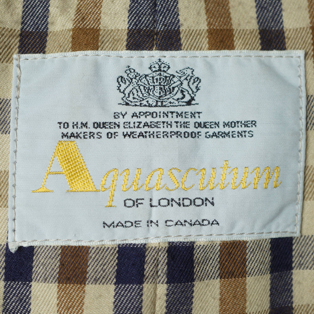 Vintage 70s Aquascutum Trench Coat Raincoat Mens Size XL - Poppy's Vintage Clothing