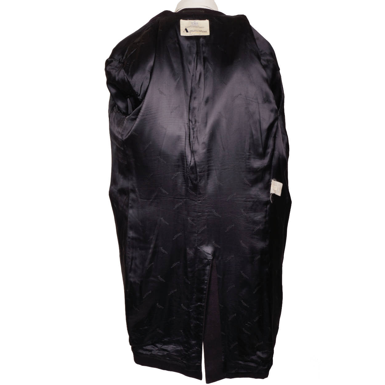 Vintage Aquascutum England Pure Cashmere Overcoat Navy Blue Coat Mens Size L - Poppy's Vintage Clothing