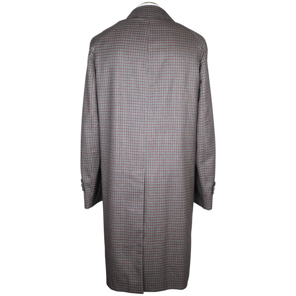 Vintage Rain Coat 60s Aquascutum Check Pattern Mens 42 Tall - Poppy's Vintage Clothing