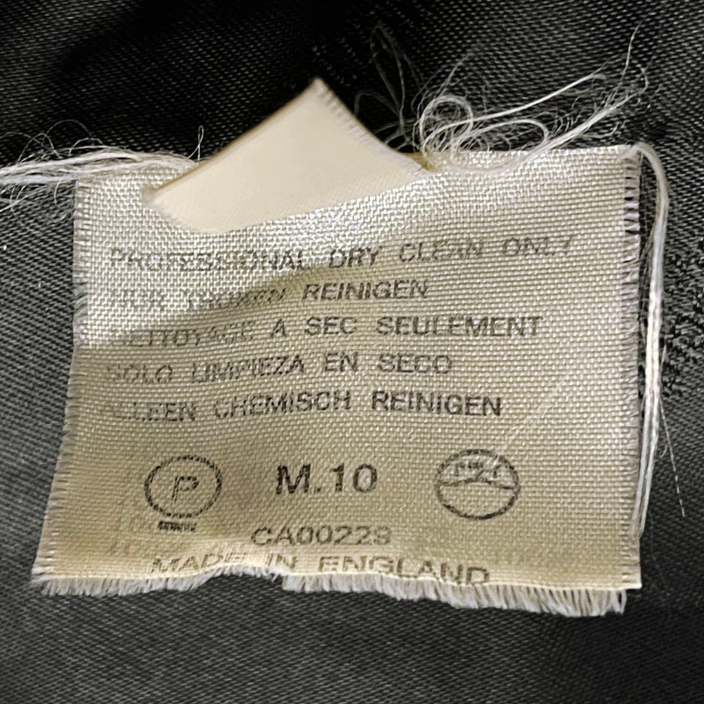 Vintage Aquascutum Overcoat Herringbone Charcoal Wool Size L