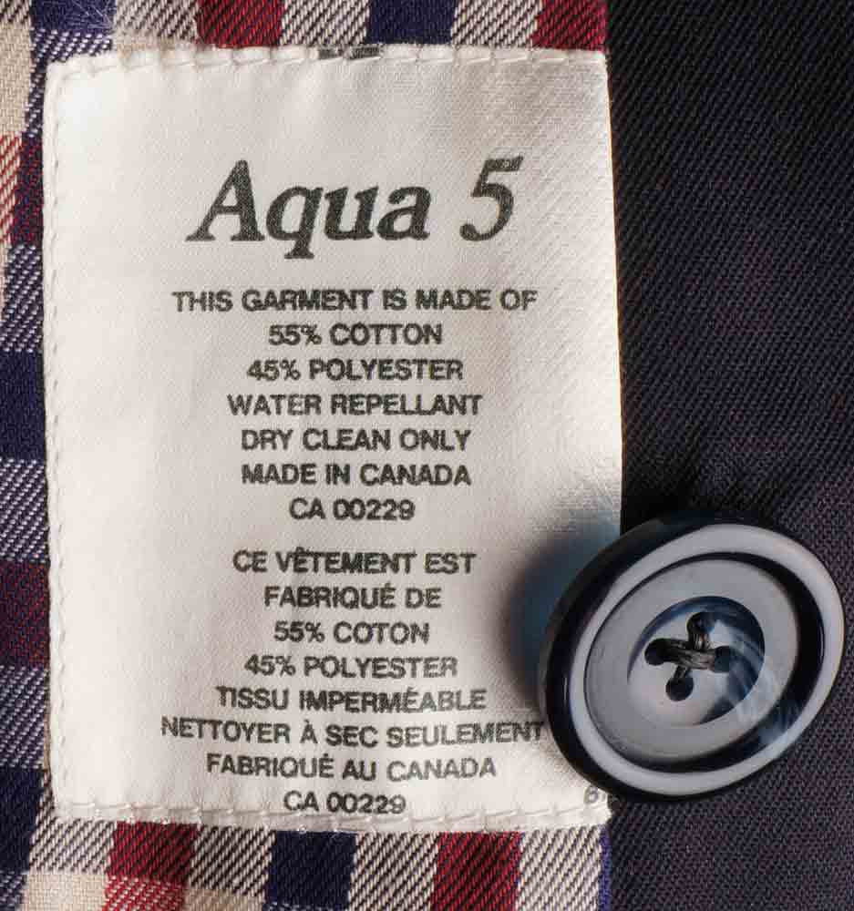 Vintage 1980s Trench Raincoat by Aquascutum - Dark Navy - 44 R - Poppy's Vintage Clothing