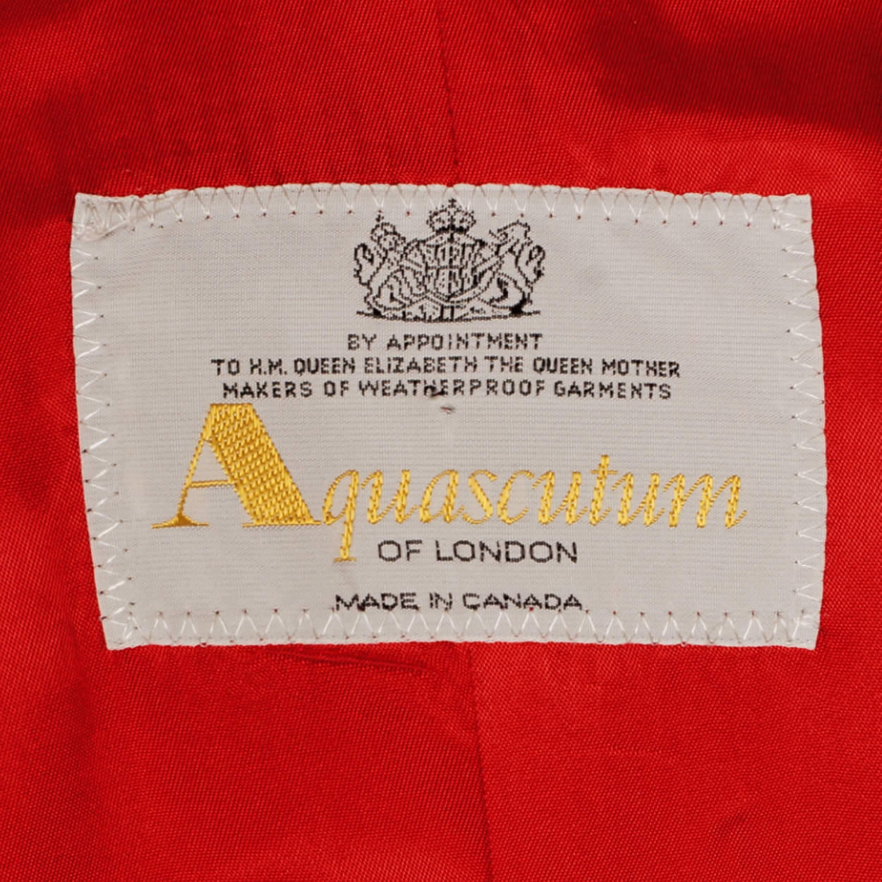 Vintage Aquascutum Raincoat Red Wool Gabardine Ladies Size M 10 - Poppy's Vintage Clothing