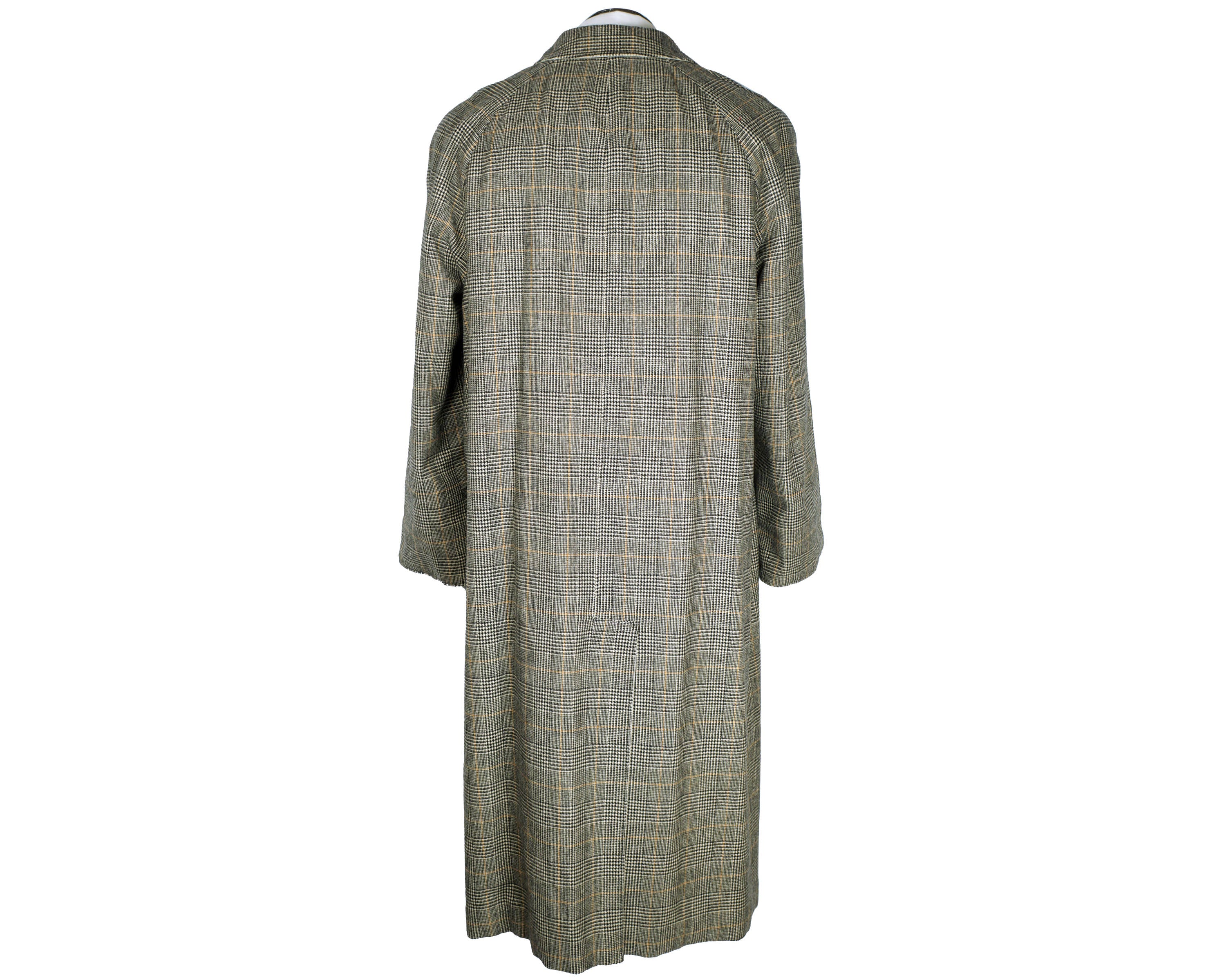 Vintage 80s Aquascutum Raincoat Reversible Coat Mens Size M