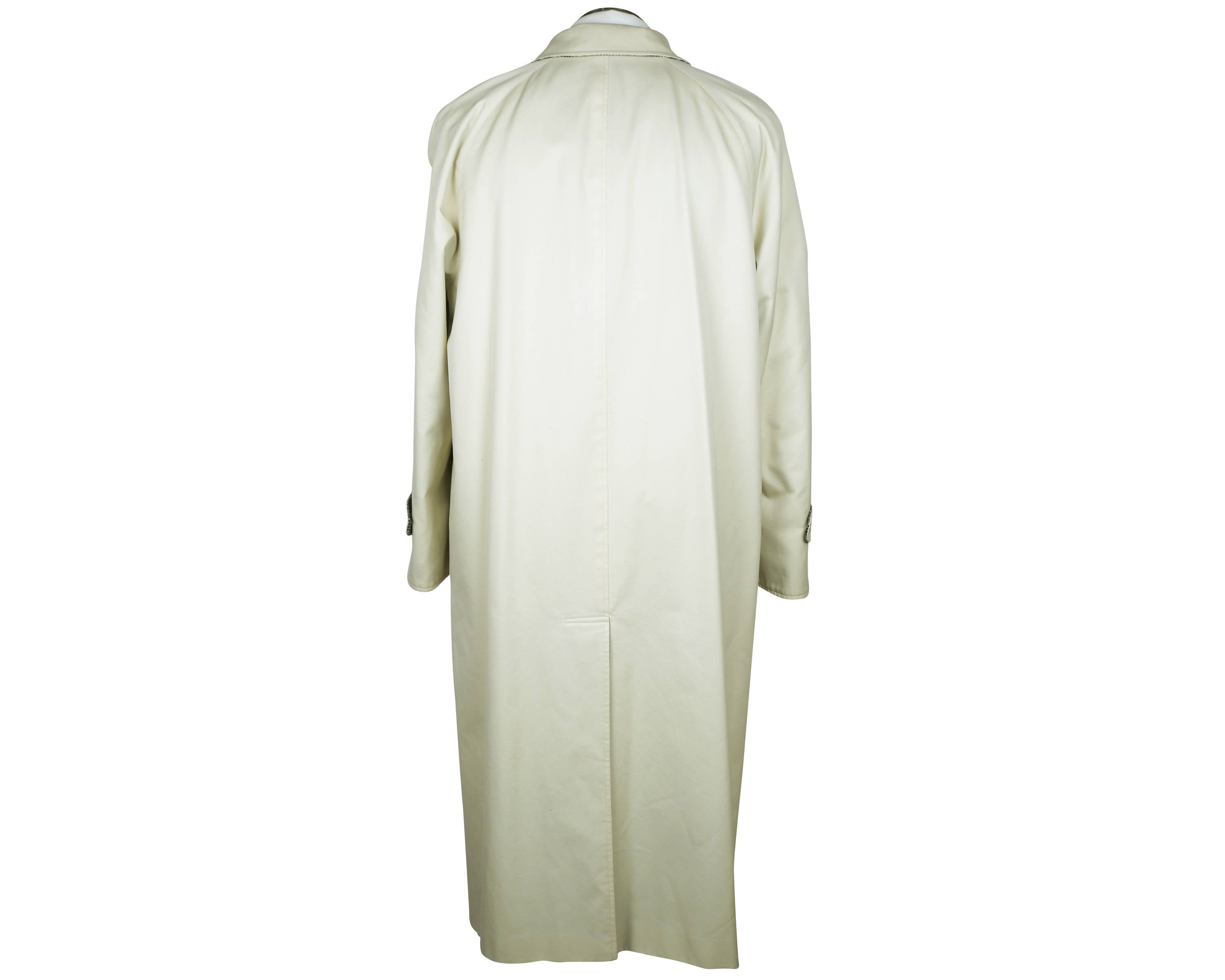 Vintage 80s Aquascutum Raincoat Reversible Coat Mens Size M