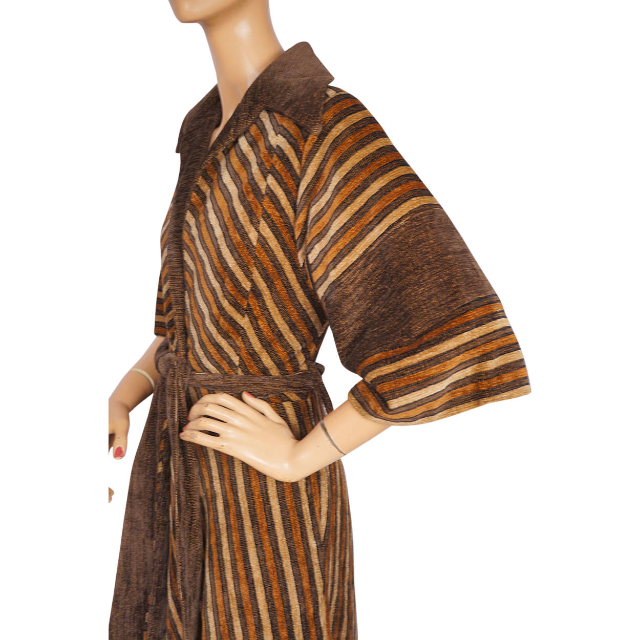 Vintage 1970s Mod Carnaby Street Coat Iconic Aristos of London Chenille Ladies Size S - Poppy's Vintage Clothing