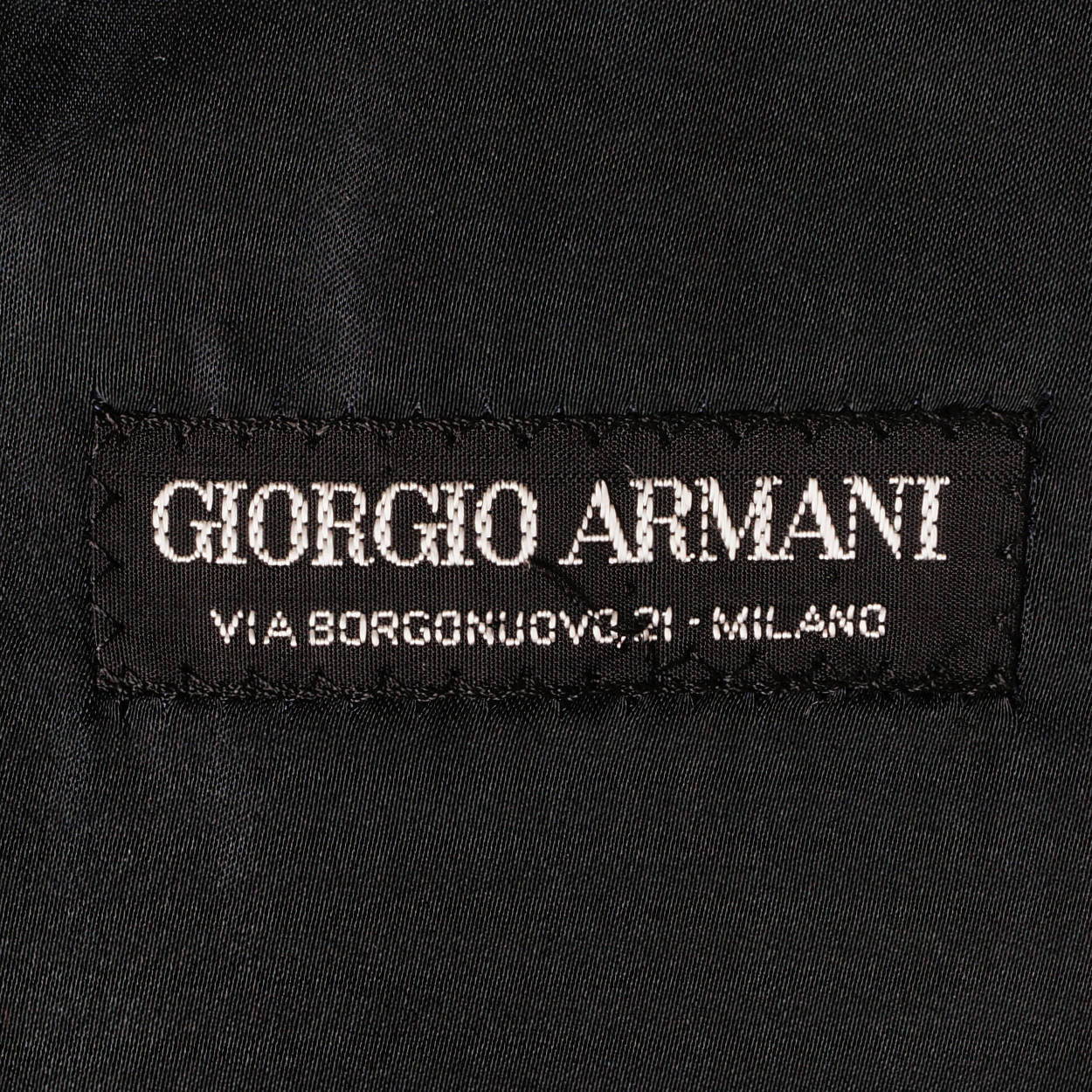 Vintage Giorgio Armani Black Label Overcoat Wool Mens Coat Size L Long Topcoat - Poppy's Vintage Clothing