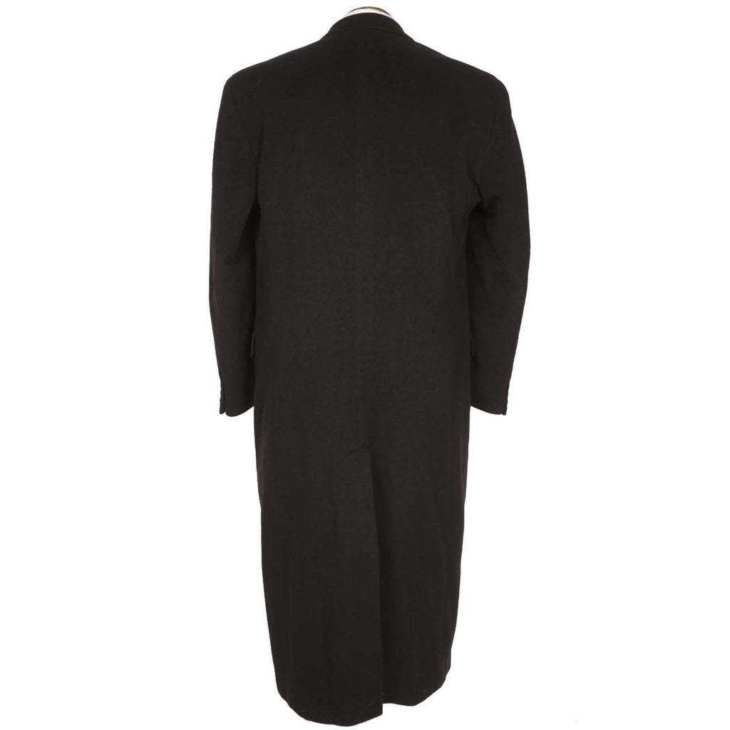 Vintage Giorgio Armani Coat 1980s White Label Overcoat Cashmere Wool Topcoat L - Poppy's Vintage Clothing