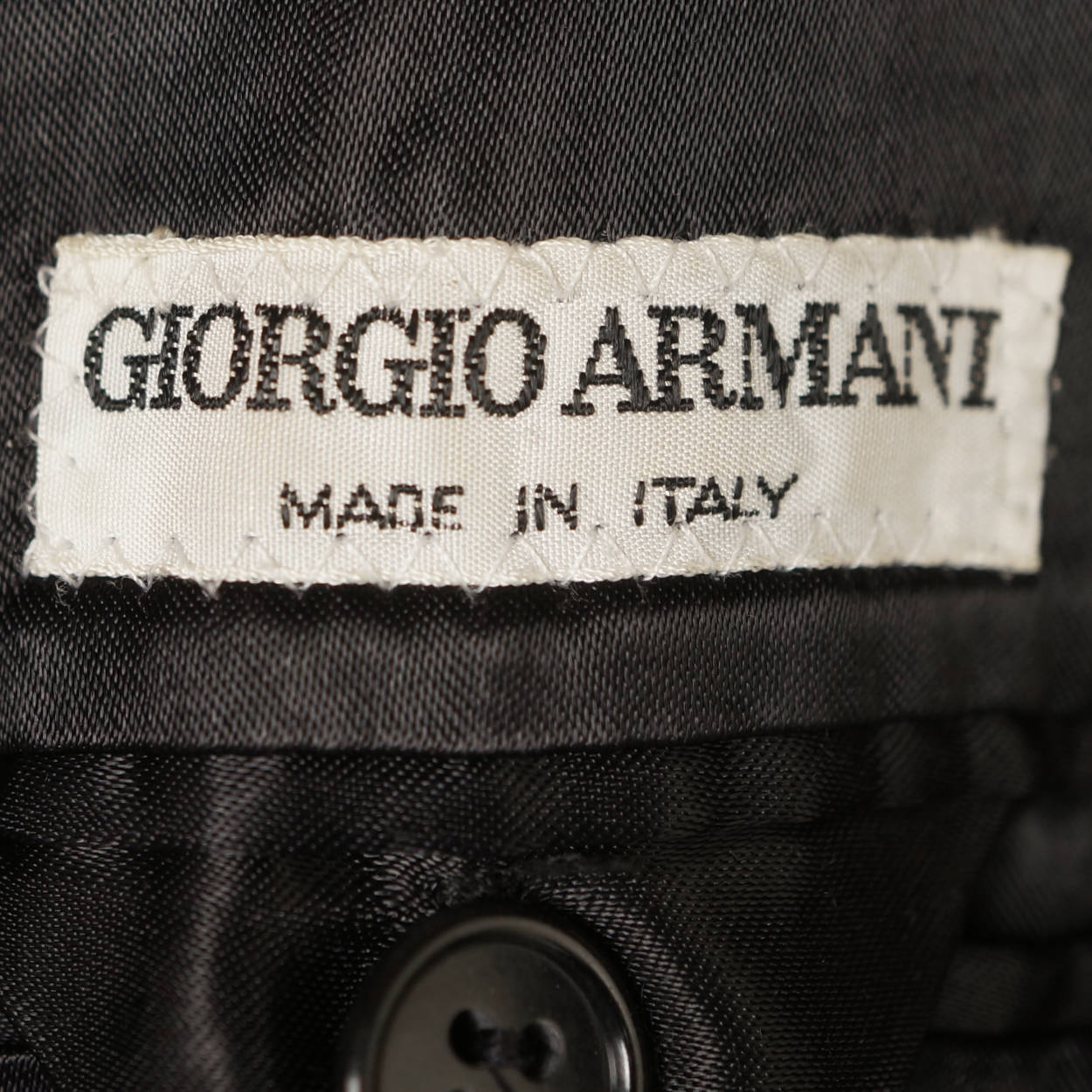 Vintage Giorgio Armani Coat 1980s White Label Overcoat Cashmere Wool Topcoat L - Poppy's Vintage Clothing