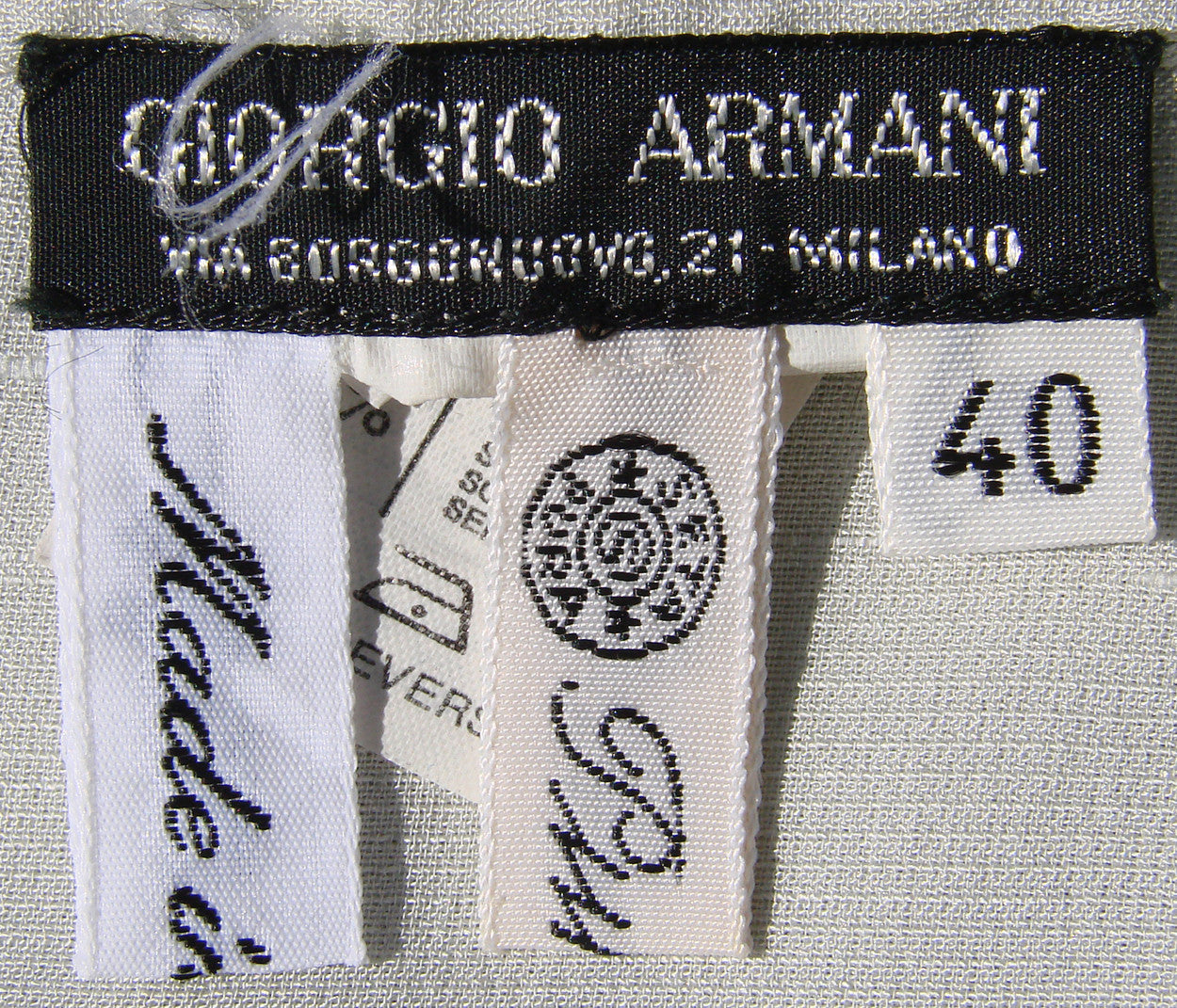 1990s Giorgio Armani Blouse in Light Blue Silk Size 40