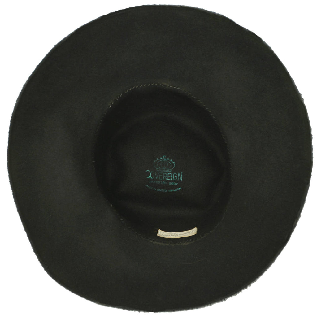 Vintage Arnold Constable Bucket Hat 50s 60s Black Pliable Plush Fur Felt Size M - Poppy's Vintage Clothing