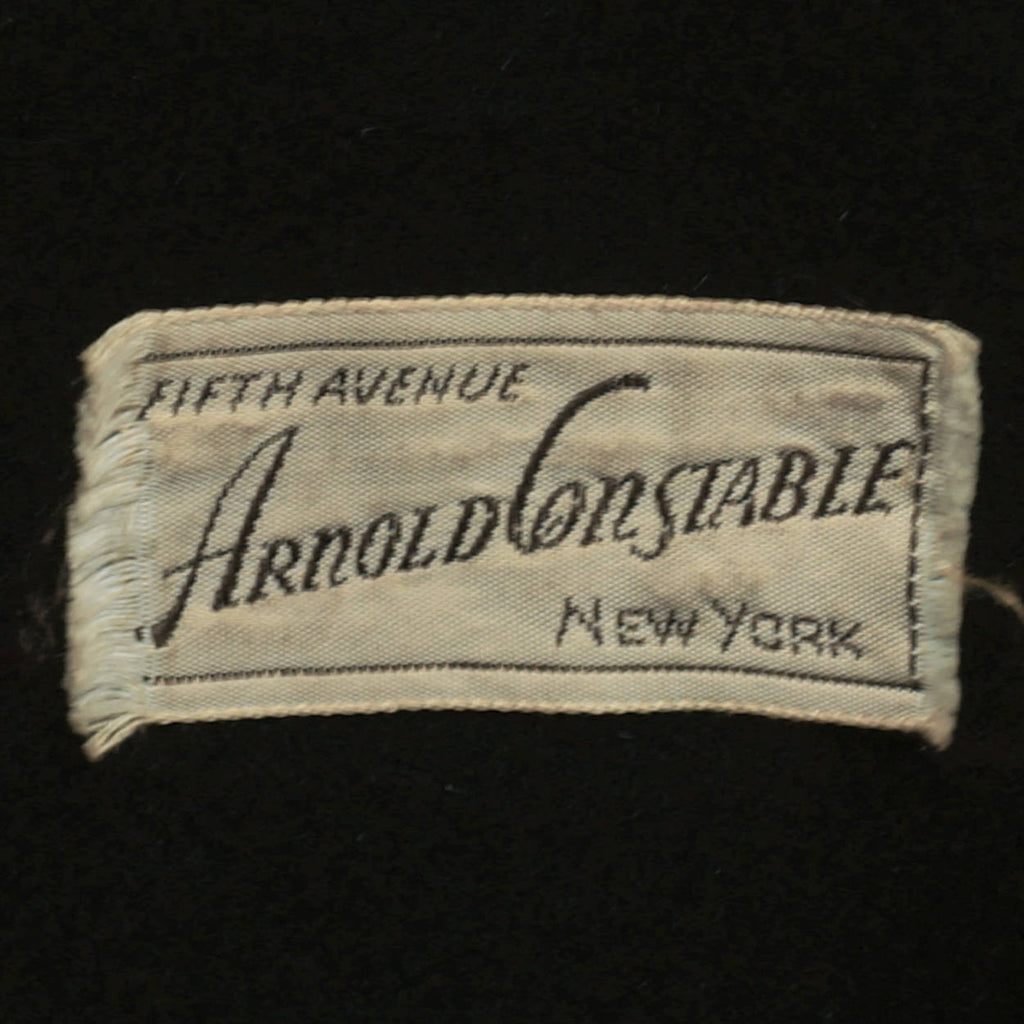 Vintage Arnold Constable Bucket Hat 50s 60s Black Pliable Plush Fur Felt Size M - Poppy's Vintage Clothing