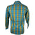 Unused Vintage 1950s Mens Shirt w Loop Collar Plaid Size M