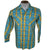 Unused Vintage 1950s Mens Shirt w Loop Collar Plaid Size M