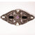 Vintage Art Deco Sterling Silver Marcasite Brooch w Amethyst Onyx and MOP - Poppy's Vintage Clothing