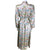 Vintage 1940s Dressing Gown Satin with Asian Motifs Ladies M