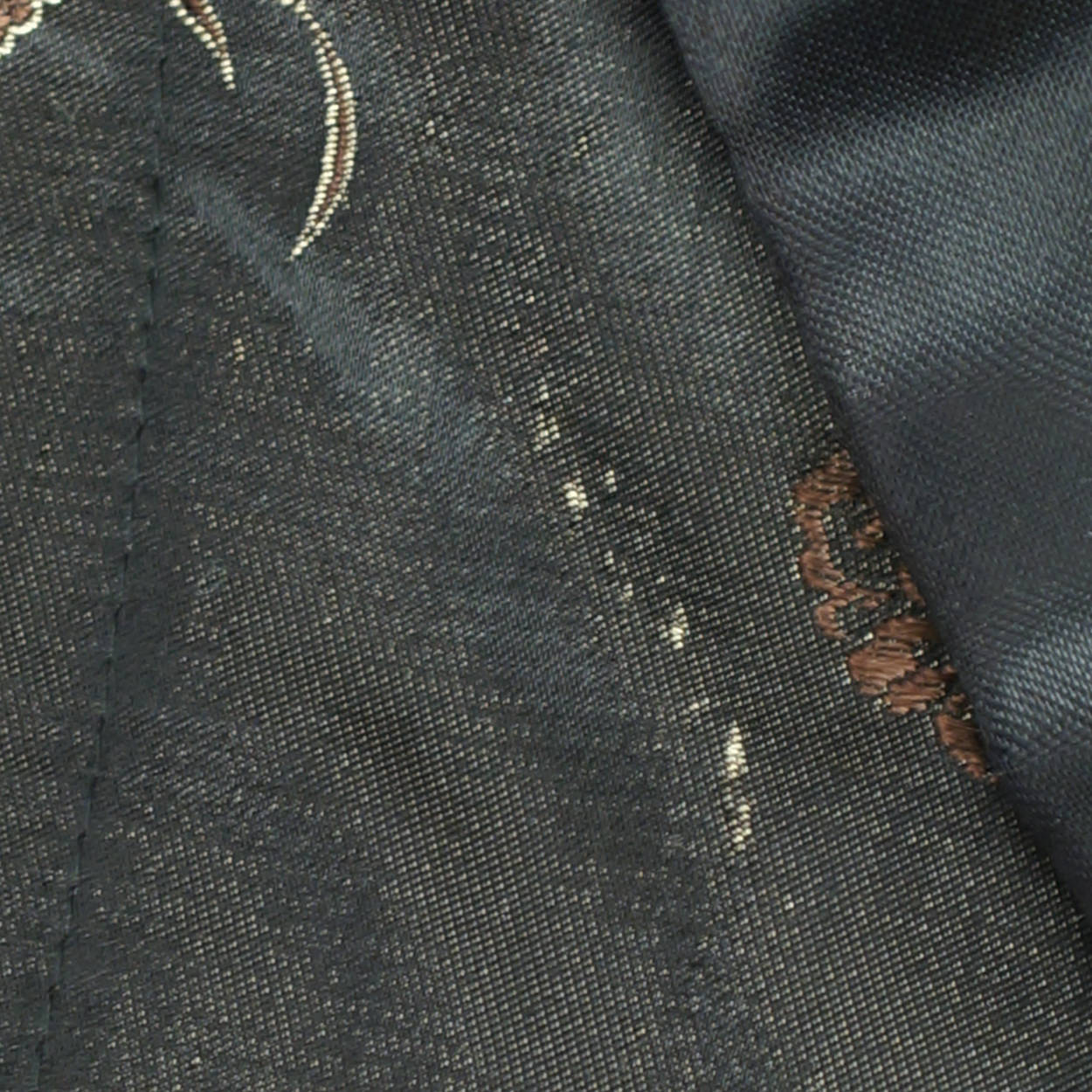 Vintage Smoking Jacket Men 1950s Asian Short Satin Robe Sz M - Poppy's Vintage Clothing