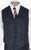 1950s Vintage 3-Piece Suit Hand Tailored Jacket Vest Pants Grey-Blue with Muted Stripe Wool - Poppy's Vintage Clothing
