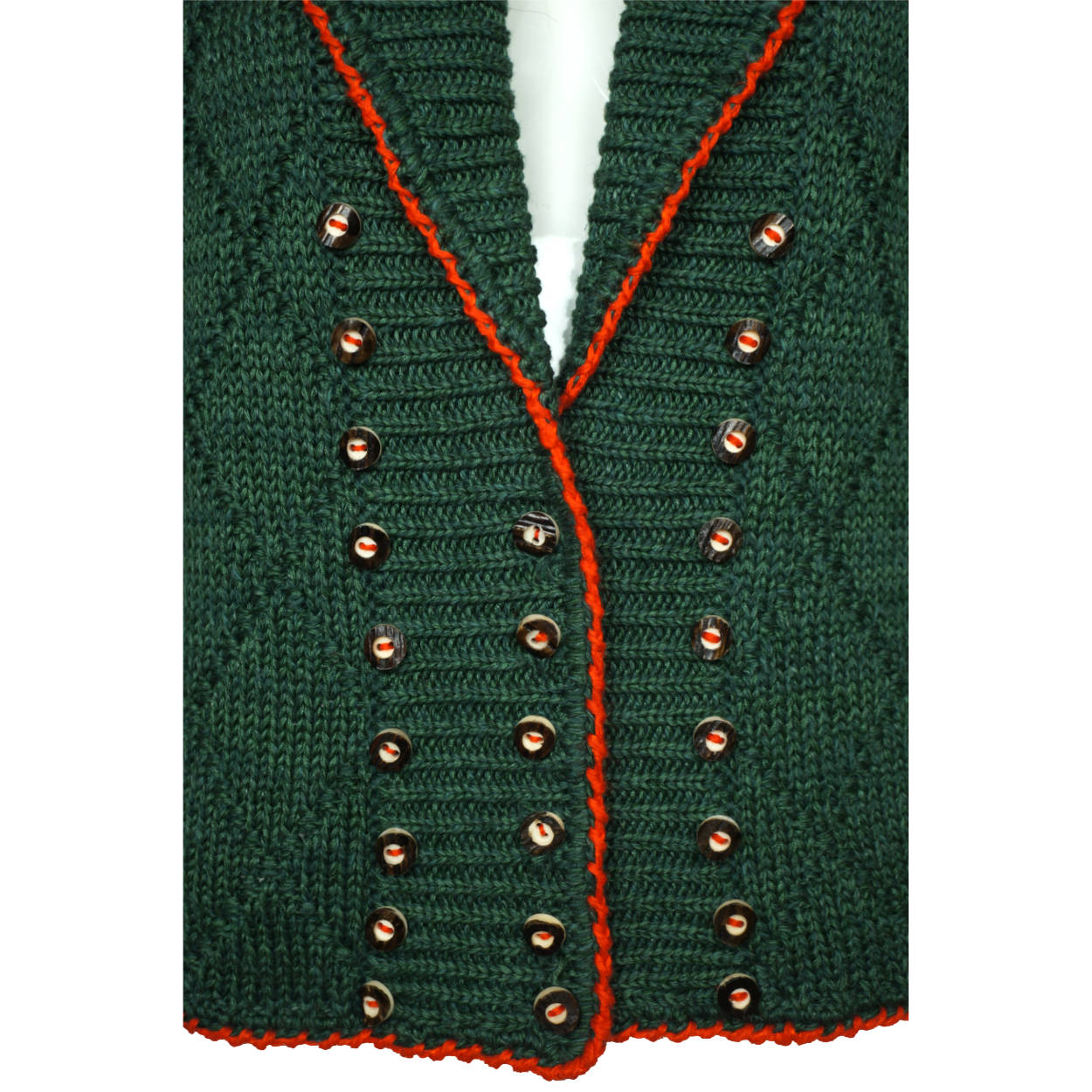 Vintage Austrian Sweater Trachten Traditional Style Hand Knit Ladies Size L - Poppy's Vintage Clothing